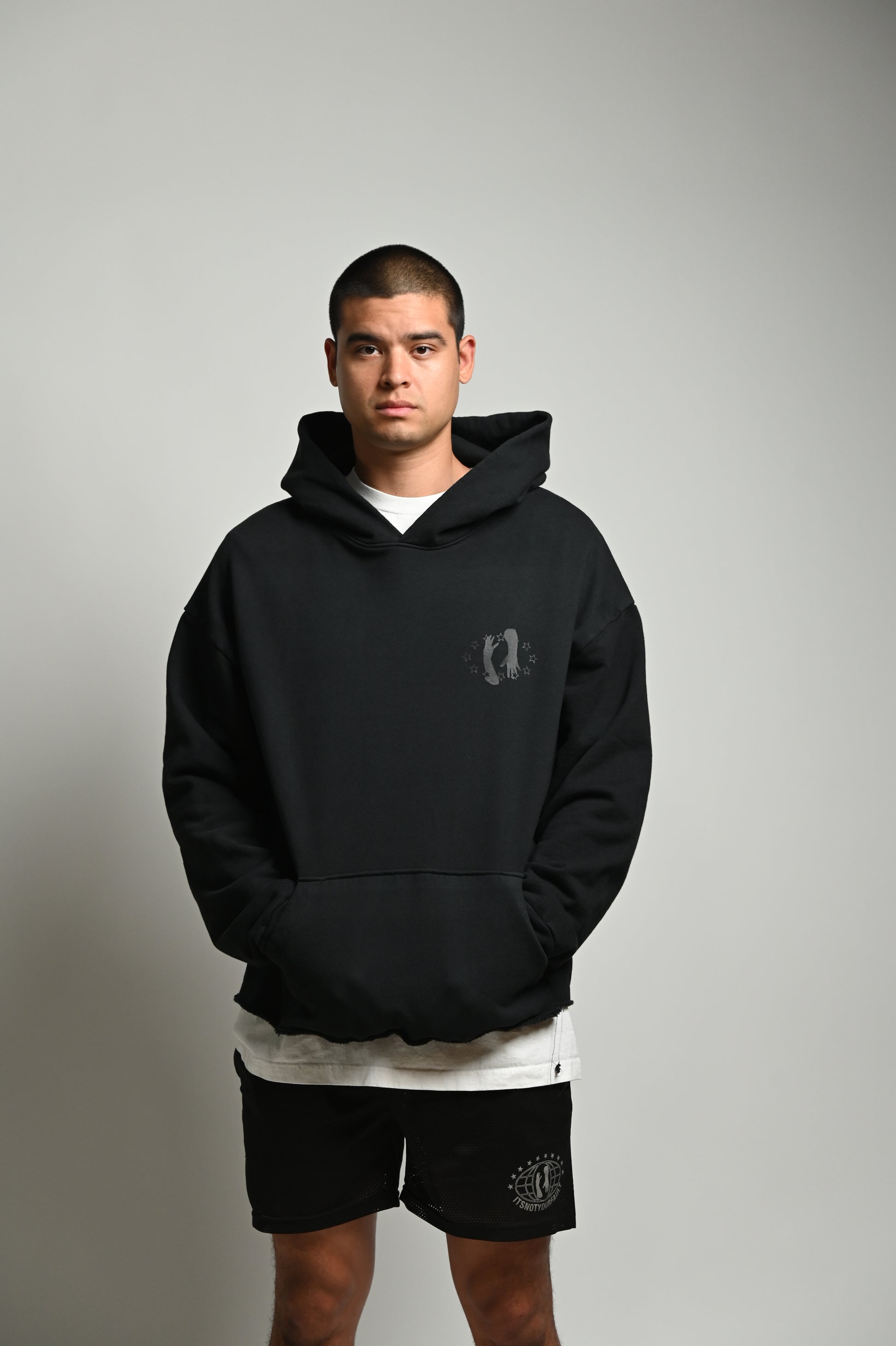 Worldwide Lowkey Cropped Hoodie image 0