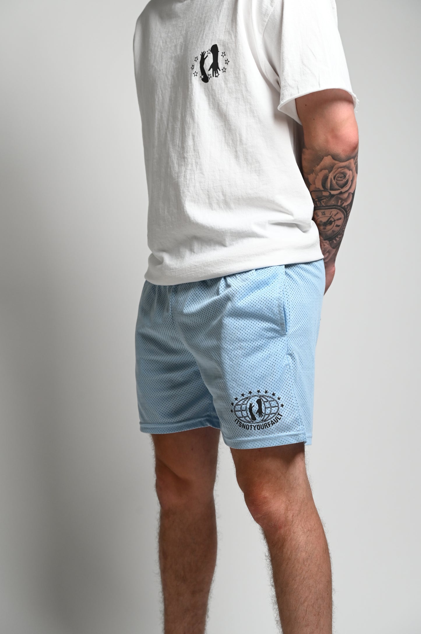5" Classic Gym Short Baby Blue image 1