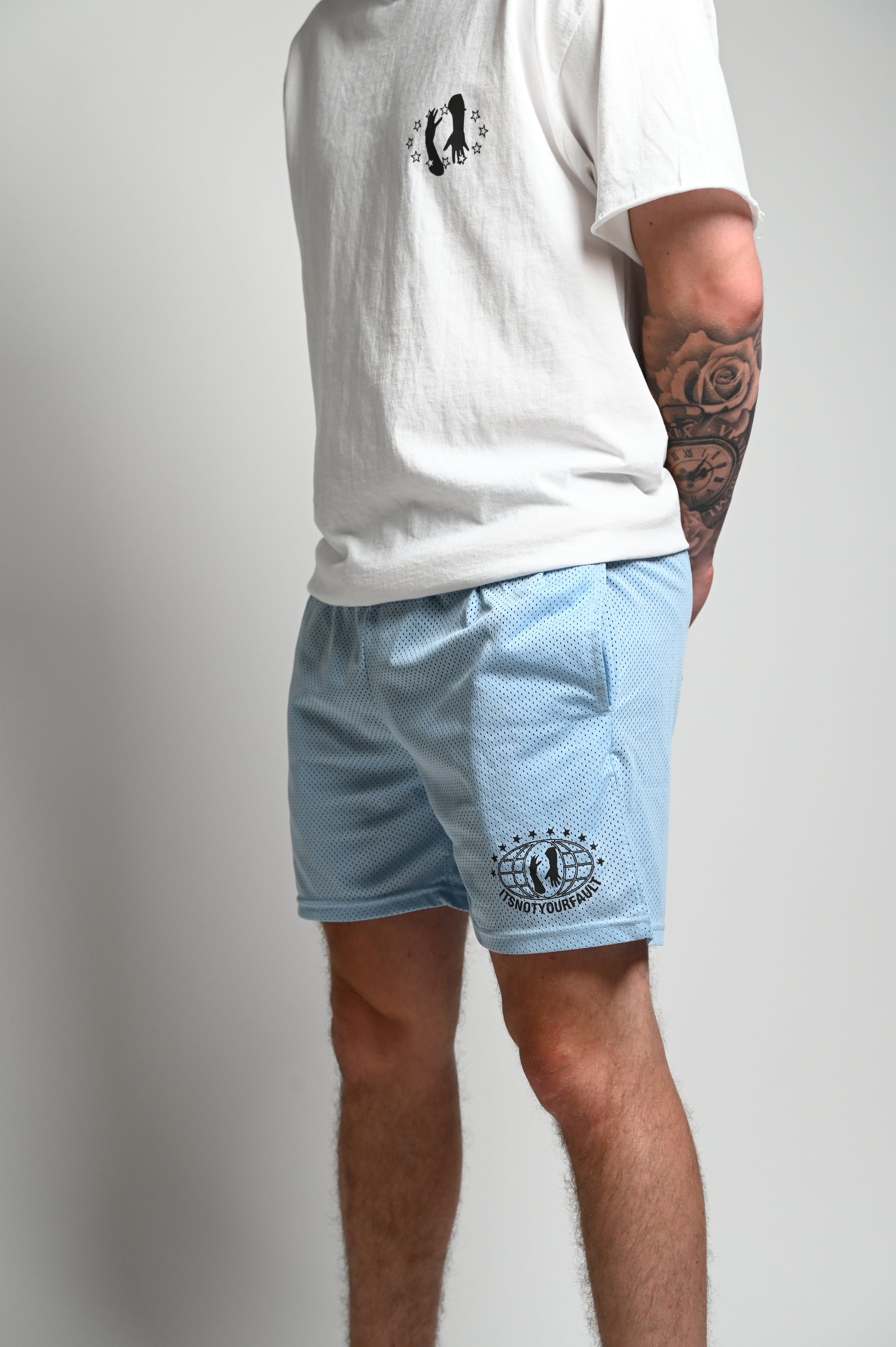 5" Classic Gym Short Baby Blue image 1
